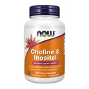 Teraz Foods Doplnky, Cholín & Inozitol 500 mg, Zdravá Nerve Prenos*, Nervový systém Zdravie*, 100 Kapsule