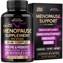 Menopauza Doplnky pre ženy - Dong Quai, Black Cohosh, Pre & Probiotiká - Potenie a úľava proti nárazom - Trvanlivosť, podpora spánku a nálady - 25-in-1 Perimenopauza Complex - Made in USA - 60 Kapsule