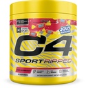 C4 Sport Ripped Pre Workout Powder - Jolly Rancher Cherry - NSF Certified for Sport - Elite Hydration - 200mg kofeín + Creatin + Beta-Alanine - Electrolytes and Energy - 20 Servíry