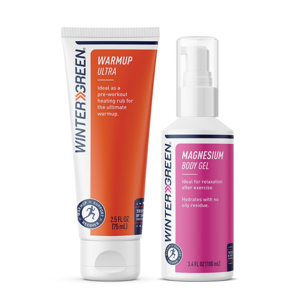 Wintergeen Cvičenie Balenie: Magnézium gél a Cvičenie Lotion pre precvičenie a post-cvičenie, svalová Rub pre cvičenie a horčík gél pre nohy kŕče