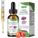 Pečeň Clean Detox & Repair Pečeň Podpora Mlieko Kvapky s glutatiónom, NAC, ALA, Vitamín C, Zinok a selén pre pečeň Cleanse & Defense, Immune & Skin Support - Jahodová aróma, 2 Fl Oz