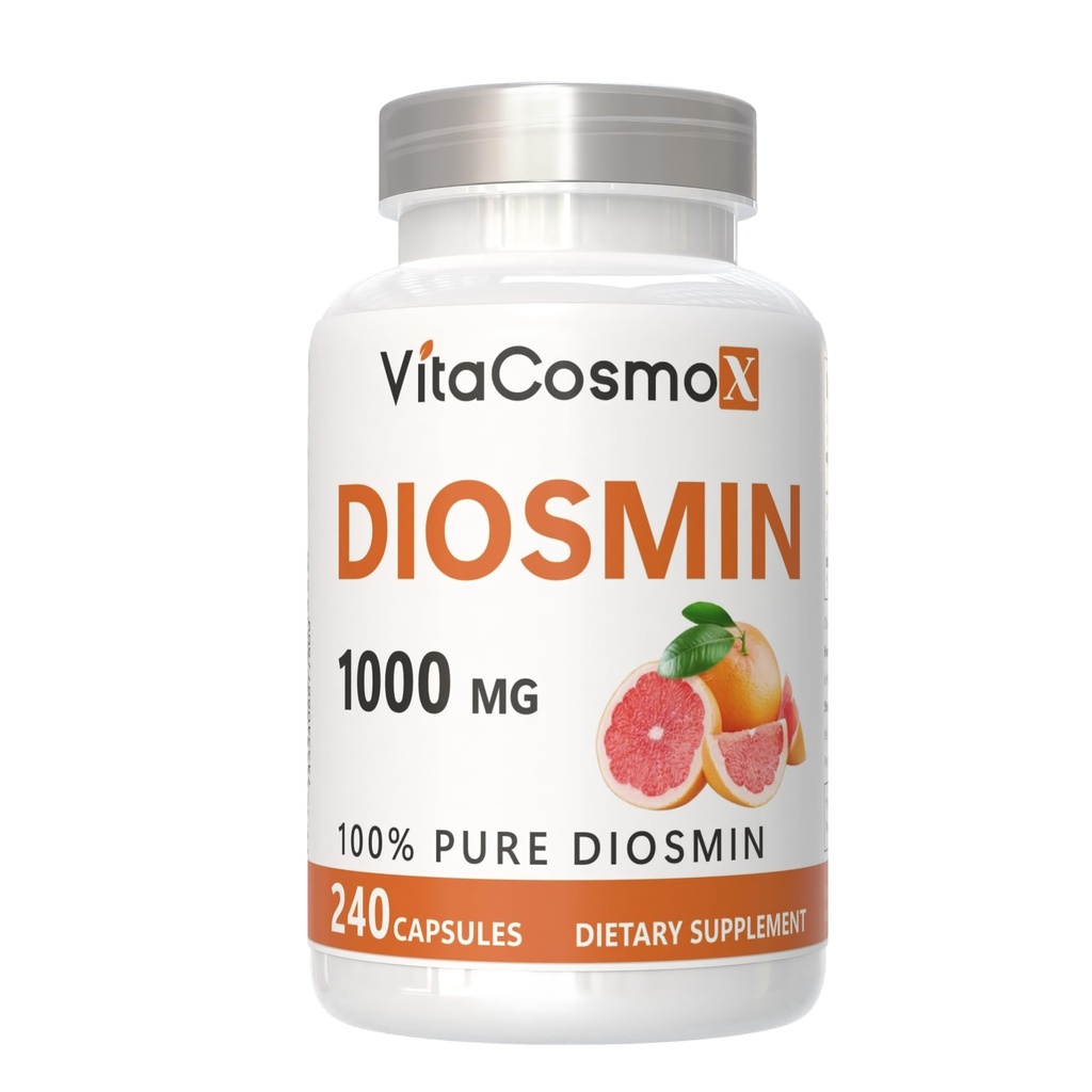 Diosmín kapsuly, 240 gróf, 1000 mg Serving, Vegan, Citrus Bioflavonoidy 100% Vegetarián, Non-GMO & Gluten Free Diosmin Supplement with Max Strength
