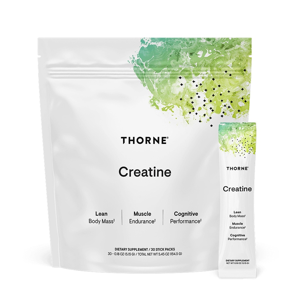 THORNE Creatin - Mikronizovaný monohydrát Kreatinový prášok - Podpora svalov a kognitívnych funkcií* - pre ženy a mužov - Unflaved - NSF Certified for Sport - 5 g per Serving - 30 Servings