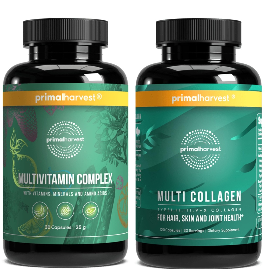 Primal Harvest Multivitamín a kolagén Doplnky pre ženy a mužov Multivitamínové kapsule a kolagén Peptidy Peptidy Bundle