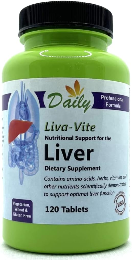 Daily Manufacturing Liva-ViteTM (L-metionín, cholín, inozitol, taurín, extrakt z koreňa púpavy, extrakt z kravského mlieka, čierny korenistý koreň, koreň repy, Uva Ursi & Goldenseal Root)