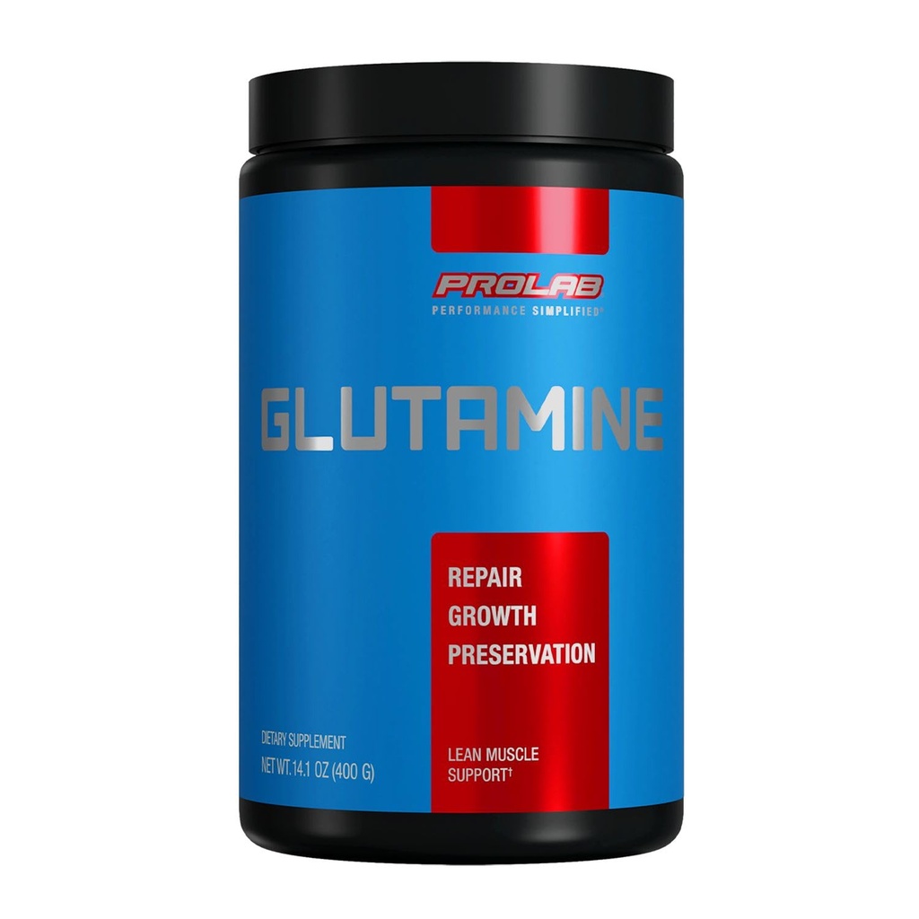 ProLab Glutamine Powder 400g, Pure L-Glutamine Supplement for Muscle Recovery, Endurance & Immune Support,Unflavored, Post-Workout Recovery Amino Acid Powder (80 Servings)