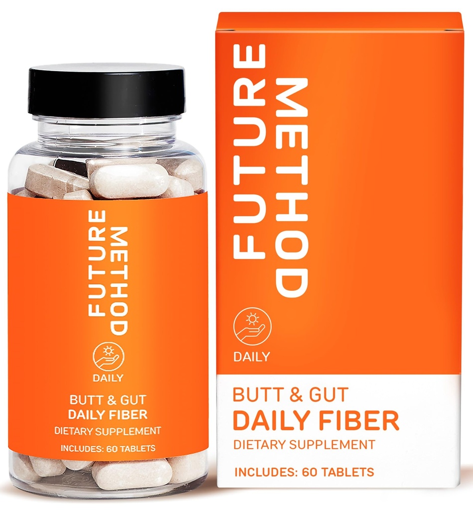 BUDÚCA METÓDA Fiber Supplement, Akácia a Psyllium Husk Fiber Pills for Digestion (60ct)