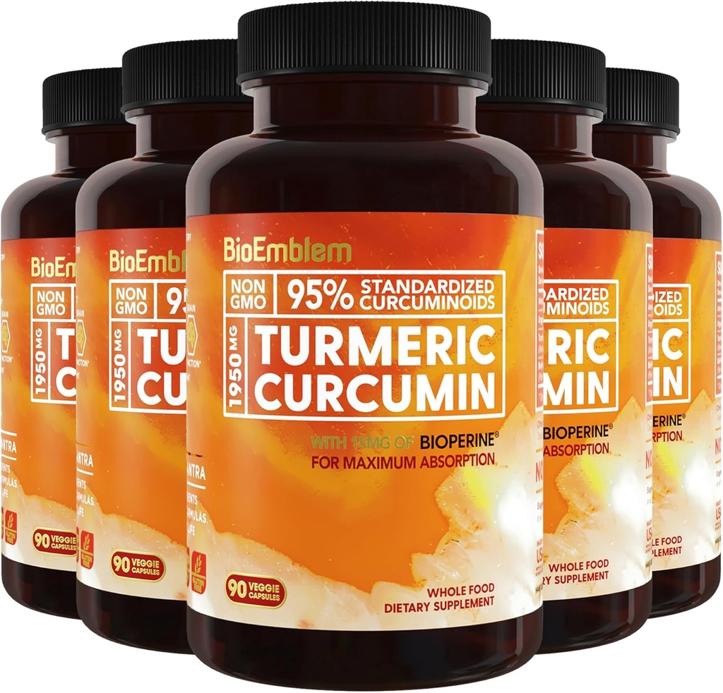 BioEmblem Turmeric Curcumin Supplement with BioPine 