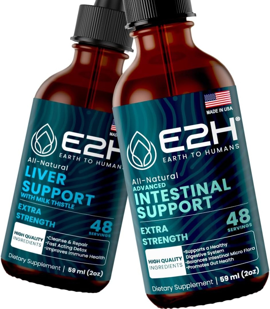 E2H: Pečeň Podpora Supplement and Advanced Intestinal Support 