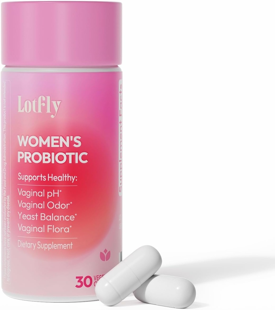 Vaginálne probiotiká pre ženy 100 miliárd CFU s extraktom z brusníc na pH Balance & UTI Support, Plus Prebiotiká & Lactobacillus, Triple Action for Vaginal, Urinary & Gut Health, 30 Kapsule