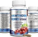 Hawthorn Berry 4:1 extrakt (120 kapsúl) Immune System Support, Super Antioxidant, Hawthorn Berry Capsules Concentrated from 2660mg Berries