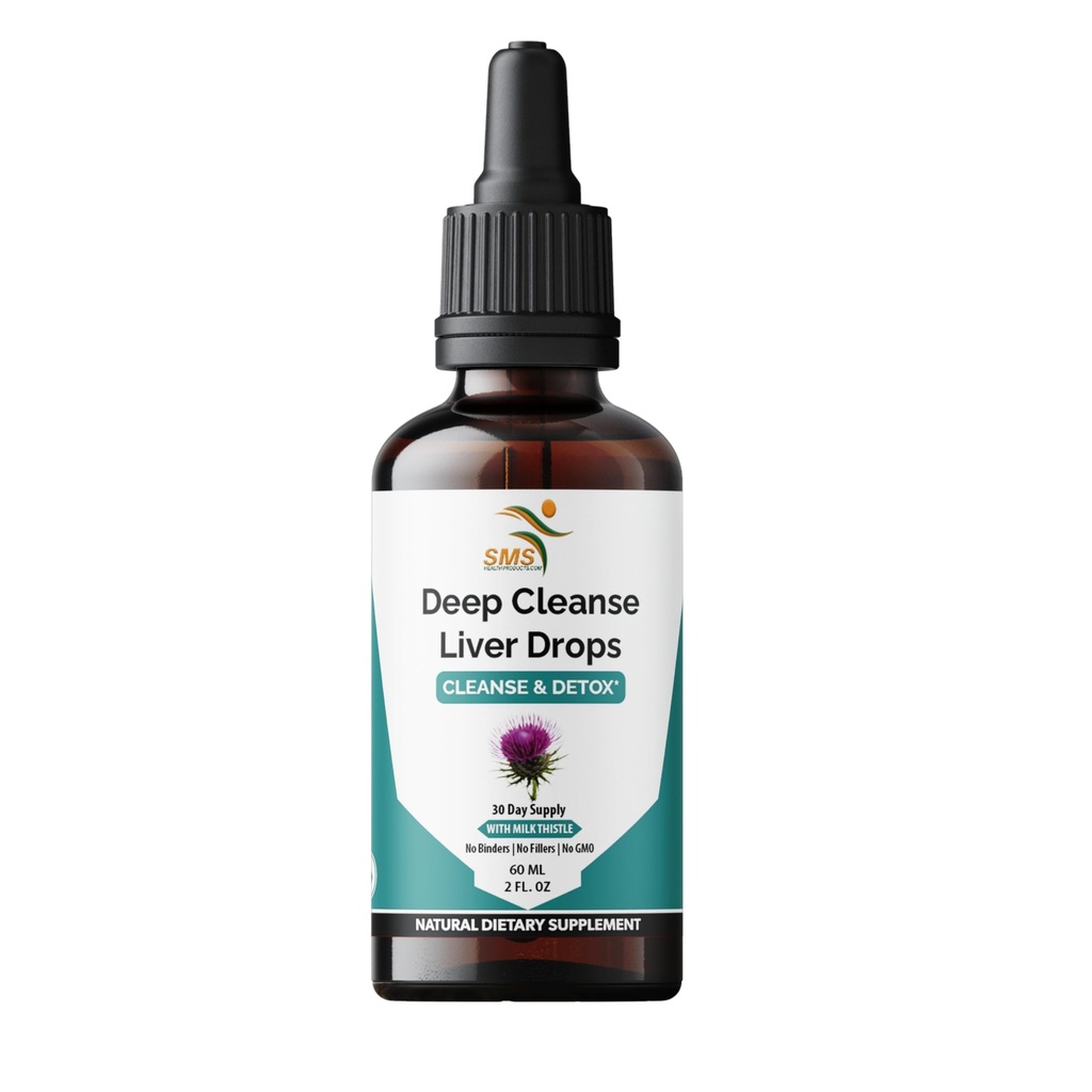 Hlboká pečeň čistí tekuté kvapky s mliečnym bodliak, Artičok extrakt, púpava Leaf & Turmeric Curcumin pre detox, opravy a odolnosť - Organické, Non-GMO - 2 fl oz fľaša