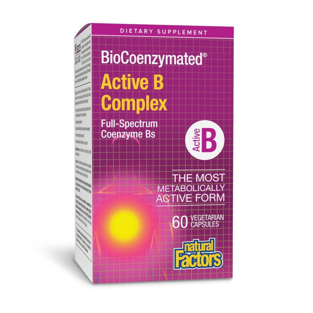 Prírodné faktory, BioCoenzymated Active B Complex, 60 Kapsule (60 Servings)