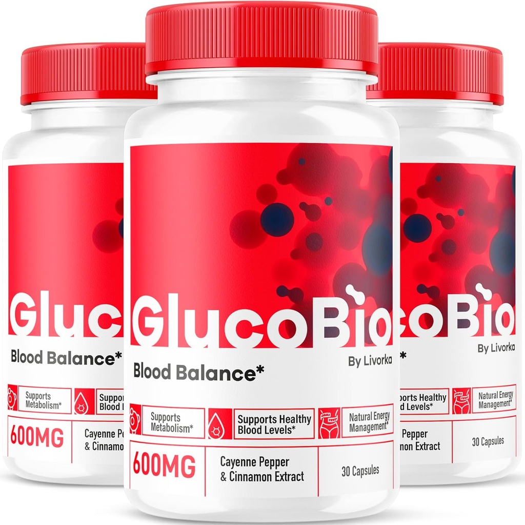 (3 balenia) GlucoBio Kapsule - Oficiálne Gluco Bio Support Pills, Advanced Formula pre Celková bilancia, GlucoBio Pills, GlucoBio Supplement, Glucovio Recenzia, 90 Kapsule od 3 mesiacov