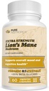 Pure Nootropics - Organic Lion's Mane 8:1 Mušroom 500 mg 
