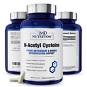 1MD Nutrition NAC Supplement N-Acetyl Cysteine - NAC 600 mg - Antioxidant Supports Detox and Glutatione Production - N Acetylcysteín Respiratory Supplement od Lung Health - 60 Kapsule
