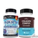 BioSchwartz 15 dní Čistenie pre Colon a Gut Health Plus Hydrolyzed Collagen Peptide Kapsule (45 dní dodávky)