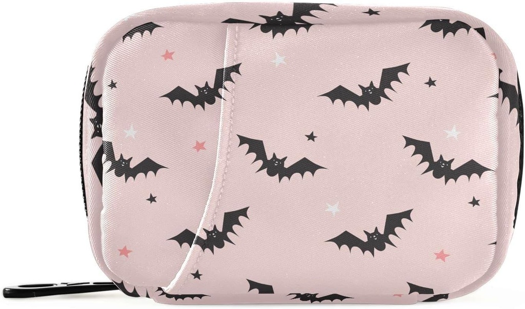 Halloween netopiere ružové pilulky box 7 deň pilulky prípad cestovné pilulky Organizátor taška so zipsom prenosný týždeň vitamín medicína doplnok držiteľ taška