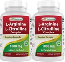 Najlepšie prírodné L- Arginín L- Citrulín komplex 1000 mg 250 tabliet (250 počet (Stoj po 2))