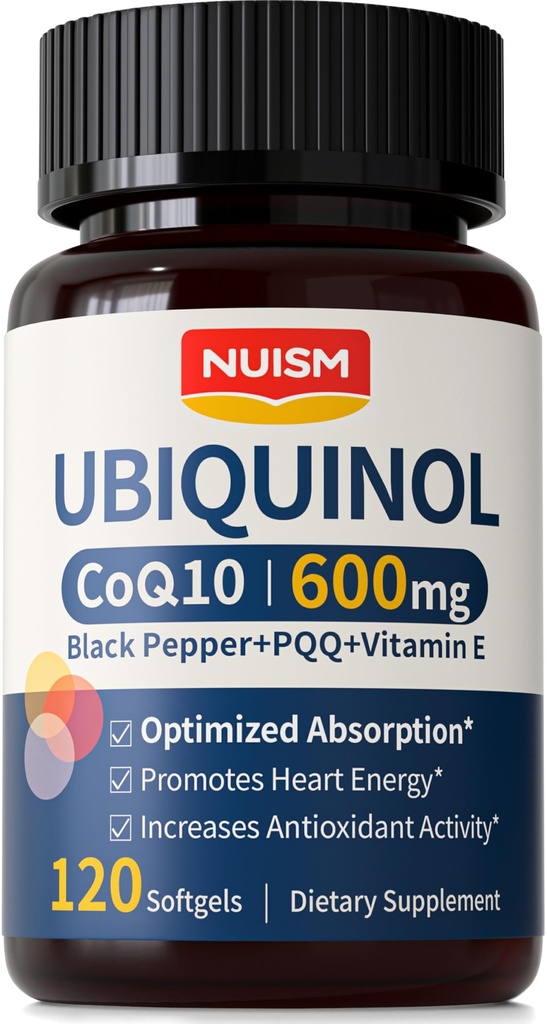 CoQ10 600mg Softgels,Ubichinol Q10 Koenzým Supplement,Coq 10 600mg Vitamíny Maximálna absorpcia,Antioxidant Podpora zdravia a energie srdca