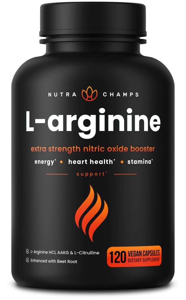 NutraChamps L-Arginín doplnok 1000mg + L-Citrulín 250mg & Repeet Root 