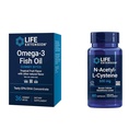 Life Extension Omega-3 Fish Oil Gummy Bites a N-Acetyl-L-Cysteine Immune & Respiration Support