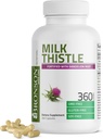Bronson Milk Thistle Silymarin Marianum & Dandelion Root Health Support, Antioxidant Support, Detox, 360 Kapsule