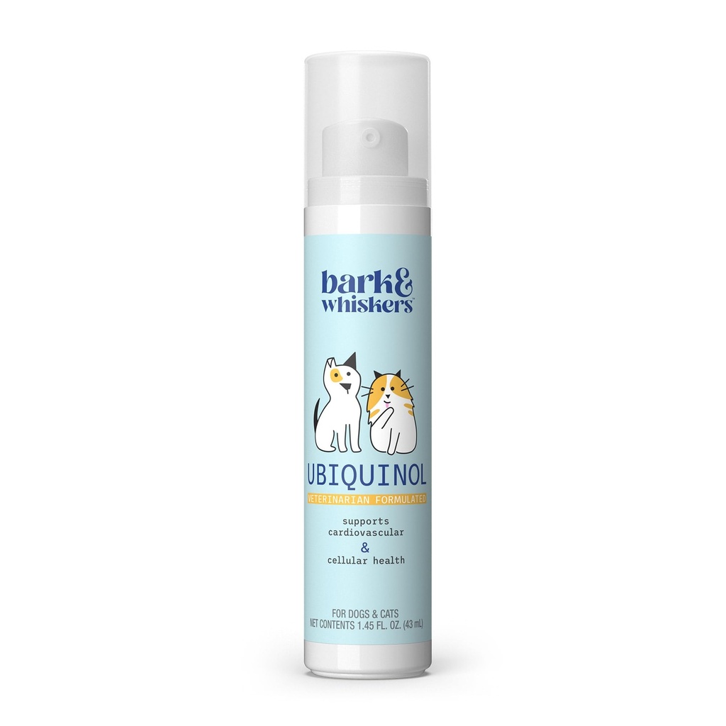 Dr. Mercola Bark & Whiskers Ubiquinol Liquid Pump for Dogs & Cats, 1.45 Fl. Oz. (43 mL), 149 Pumps, Supports Healthy Immune Function, Veterinarian Formulated, Non-GMO