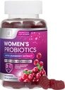 Probiotiká pre ženy Gummy s brusnicou - 6 Prémiové kmene pre rovnováhu PH - Ženy Probiotiká pre trávne zdravie, Vaginálna a imunitná podpora, Ženské probiotiká Feminine Health Gummy - 60 Gummy