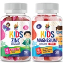 Horčík Gumičky pre deti a dospelých - 500 mg a zinok Gummy pre deti a dospelých - Zinok Žuvateľný Gummy pre imunitnú podporu - Výkonný prírodný antioxidant Non-GMO doplnok pre deti Muži Ženy Dospelí.