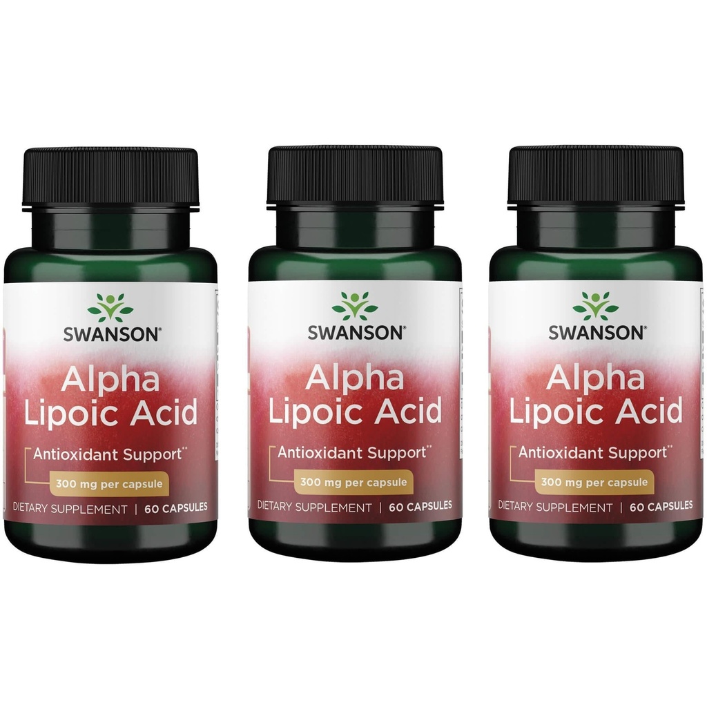 Swanson Alpha Lipoic Acid - Antioxidant - 300 mg 60 kapsúl (3 balenia)