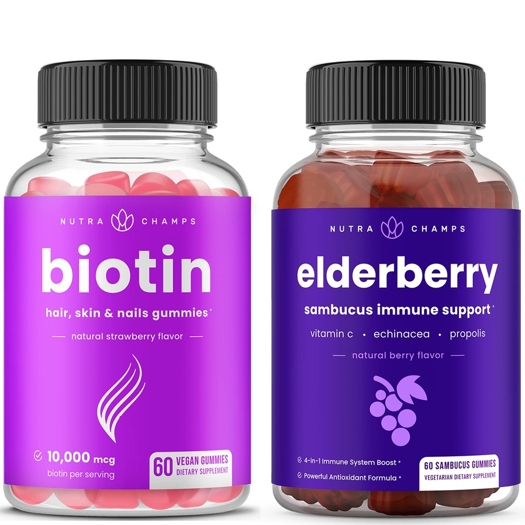 NutraChamps Biotin Gummy a bazové Gummy Bundle