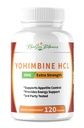 Yohimbine HCL Bark extrakt extra sila doplnok 5 mg x 120ct kapsule Premium spaľovač tukov, chudnutie, kontrola chuti, mužská podpora, energia, a viac