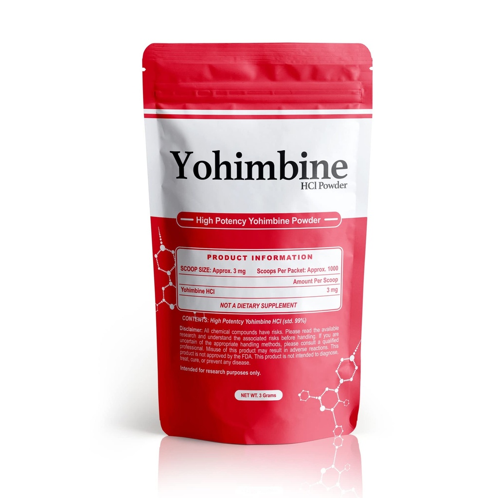 BulkStimulants Yohimbine HCl Powder 3mg per Scoop 