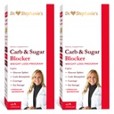 Dr. Stephanie's Mealtime Carb & Sugar Blocker - Znížiť trávené Carbs & Sugars, stimulant-free (2 balenia)