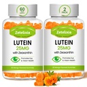 Lutein Gummies 25mg - Očné vitamíny Luteín & Zeaxantín Očné Doplnky pre zdravie dospelých,Sugar Free Eye Health Gumies Supplement - Support Vision, Macular, Blue Light Filtrovanie (120 Počet)