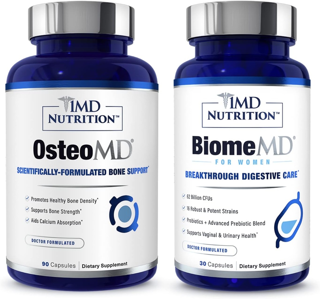 1MD Nutrition OsteoMD & BiomeMD for Women Bundle