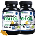 (Pack of 2) Natural Antarktída Wild Caught Omega 3 Fish Oil DPA-EPA-DHA Supplement 2,900 Milligrams Triple Strength Ultra Pure Concentrated SoftGels - No Fish Deasting Burps