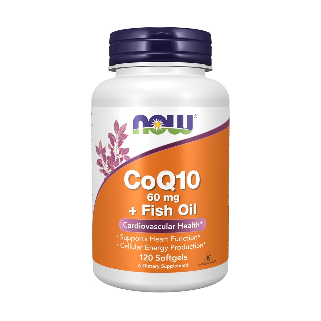Teraz Foods Doplnky, CoQ10 60 mg s Omega 3 Rybí olej, Kardiovaskulárne zdravie*, 120 Softgels