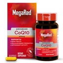MegaRed Advanced CoQ10 Supplements- 200mg per serving, Výkonný Antioxidant, ktorý podporuje výrobu energie buniek a chráni pred voľnými radikálmi*- 30 Koenzým Q10 Kapsule, 30 Servisov