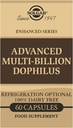 Solgar Advanced Multi-Billion Dophilus, 60 Rastlinné kapsule - Podpora Zdravá intestinálna Flora - 5 miliárd mikroorganizmov na porciu - Gluten, Mliečne výrobky, Laktóza a mlieko č. - Vegetariánska - 60 Servings