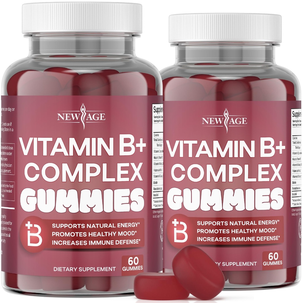 NEW AGE vitamín B komplex Gumies s vitamínom B3, B6, & B12  (počet 120 (množstvo 2)