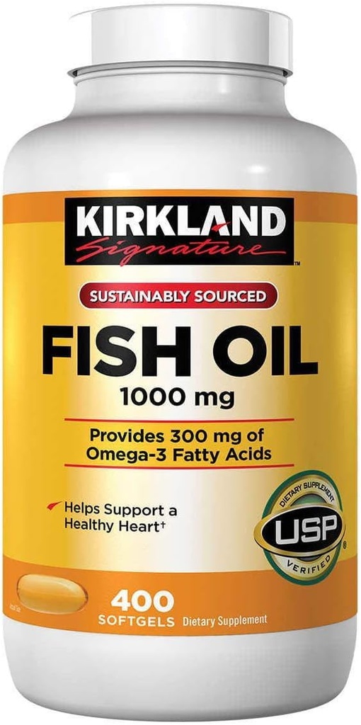 Omega-3 rybí olej koncentrát 1000 Mg., 400 Softgels