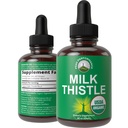 USDA Organic Milk Thistle Extract Vegan Liquid Drops. Pečeň Detox Bylinné doplnky. Nula cukru, skvelé pre trávenie a očistu. Čisté organické mlieko Thitle Tinture Doplnky pre ženy a mužov