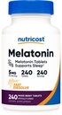Nutricost Melatonin 5 mg, 240 Tablety s rýchlym rozpustením (zmiešané Berry Flavor) - Non- GMO, bez lepku