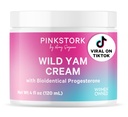 Pink Stork Wild Yam Cream - Natural Hormone Balance for Women - PMS, Fertility, Perimenopauza, Menopauza - Bioidentical Cream - Nevoňavá, 4 oz