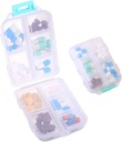 1Pack Travel Pill Organizátor - 10 Compartments Pill Case, Kompaktné a prenosné pilulky Box, ideálny pre on-The-Go úložisko, držiak pilulky pre Purse White