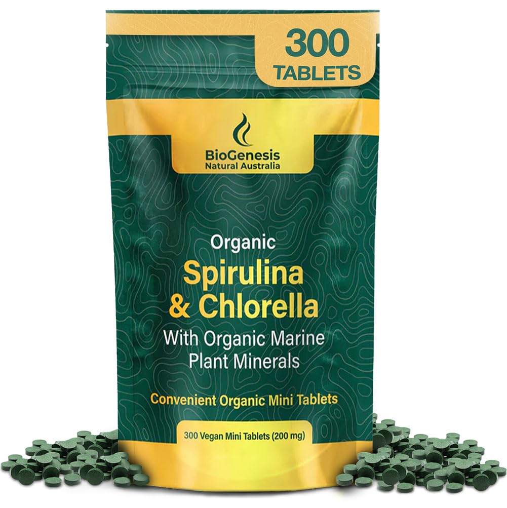 Biogenéza Organic Spirulina, Chlorella & Marine Plant Minerals 300 Gróf (200 mg)