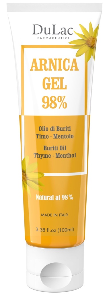 Dulàc - Arnica Gel for Bruising and Opuch 3.38 Fl Oz, 98% Arnica Montana krém Extra sila pre svalovú a kĺbovú úľavu, Non-Greasy, Prírodné Formula, Cool Effect, bez alkoholu