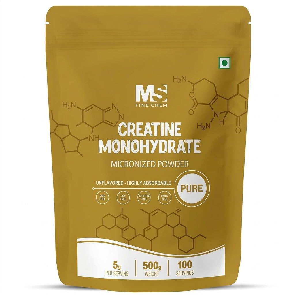 Instant Creatin Monohydrate Powder 500 Grams (1,1 Lb), 5000mg Per Serv, Mikronizovaný Kreatin Powder, Neflavred, Pure, No Filler, Keto & Vegan, Easy Rozpustiť pred tréningom pre ženy a mužov